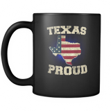 Texas Proud Black Mug