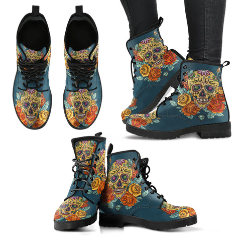 Sugar Skull Handcrafted Boots