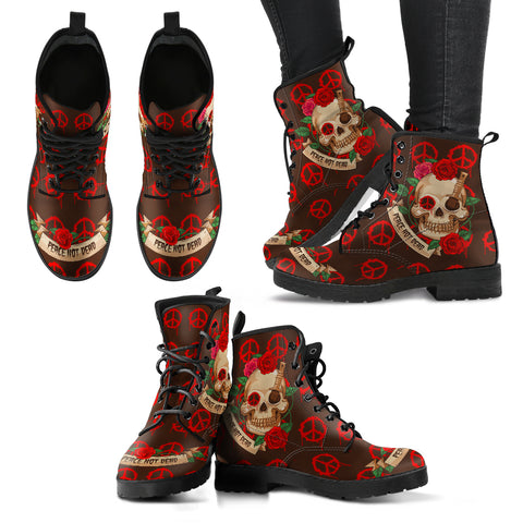 Skull & Peace V1 Handcrafted Boots