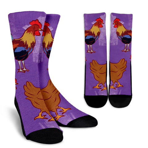 Chicken Lover Socks Purple