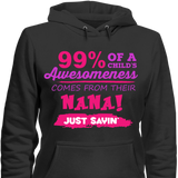 99% Of A Childs Awesomeness Come From Their Nana Just Sayin - Discount Store Pro - 2