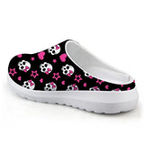 Skull Mesh Slip-on Flats