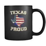 Texas Proud Black Mug