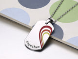 "Together Forever" Stainless Steel Rainbow Necklaces & Pendants