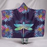 Dragonfly Mandala Hoodie Blanket