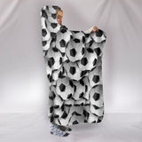 Soccer Balls Hooded Blanket