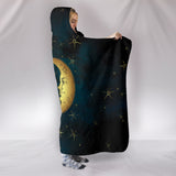 Gold Sun and Moon Hoodie Blanket