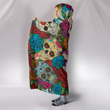 Sugar Skull Hooded Blanket