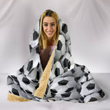 Soccer Balls Hooded Blanket