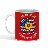 11 Oz Ceramic Land of the Free Because of the Brave Coffee Mug
