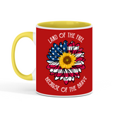 11 Oz Ceramic Land of the Free Because of the Brave Coffee Mug