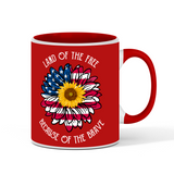 11 Oz Ceramic Land of the Free Because of the Brave Coffee Mug