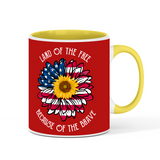 11 Oz Ceramic Land of the Free Because of the Brave Coffee Mug