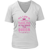 Queen B Womens District V-Neck Tee