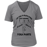 Yoga & Wine V-Neck Tee